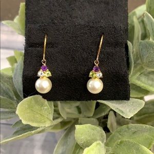 Faux pearl earrings